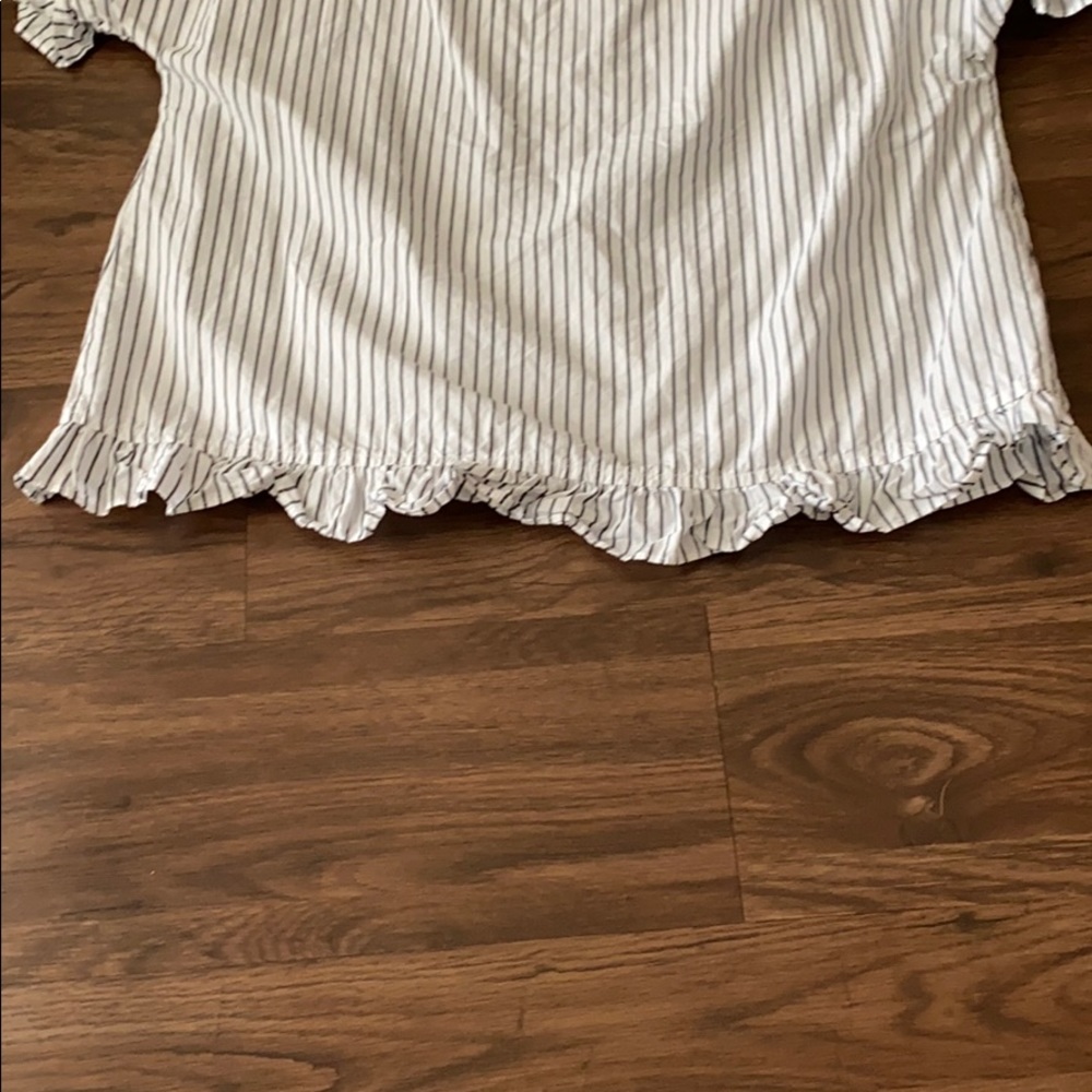 MADEWELL TIE SHOULDER RUFFLE TOP - Picture 4 of 4